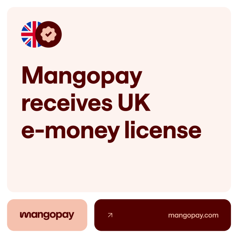 Mangopay ha licenza di moneta elettronica nel Regno Unito