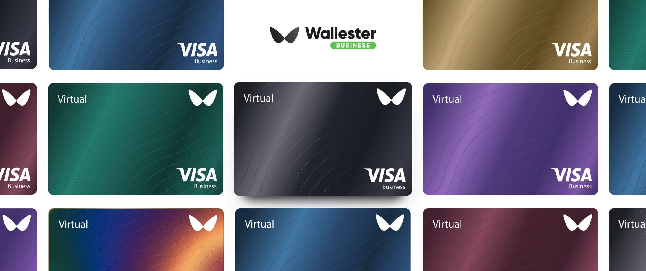 Carte aziendali illimitate Visa con il conto business gratuito di Wallester