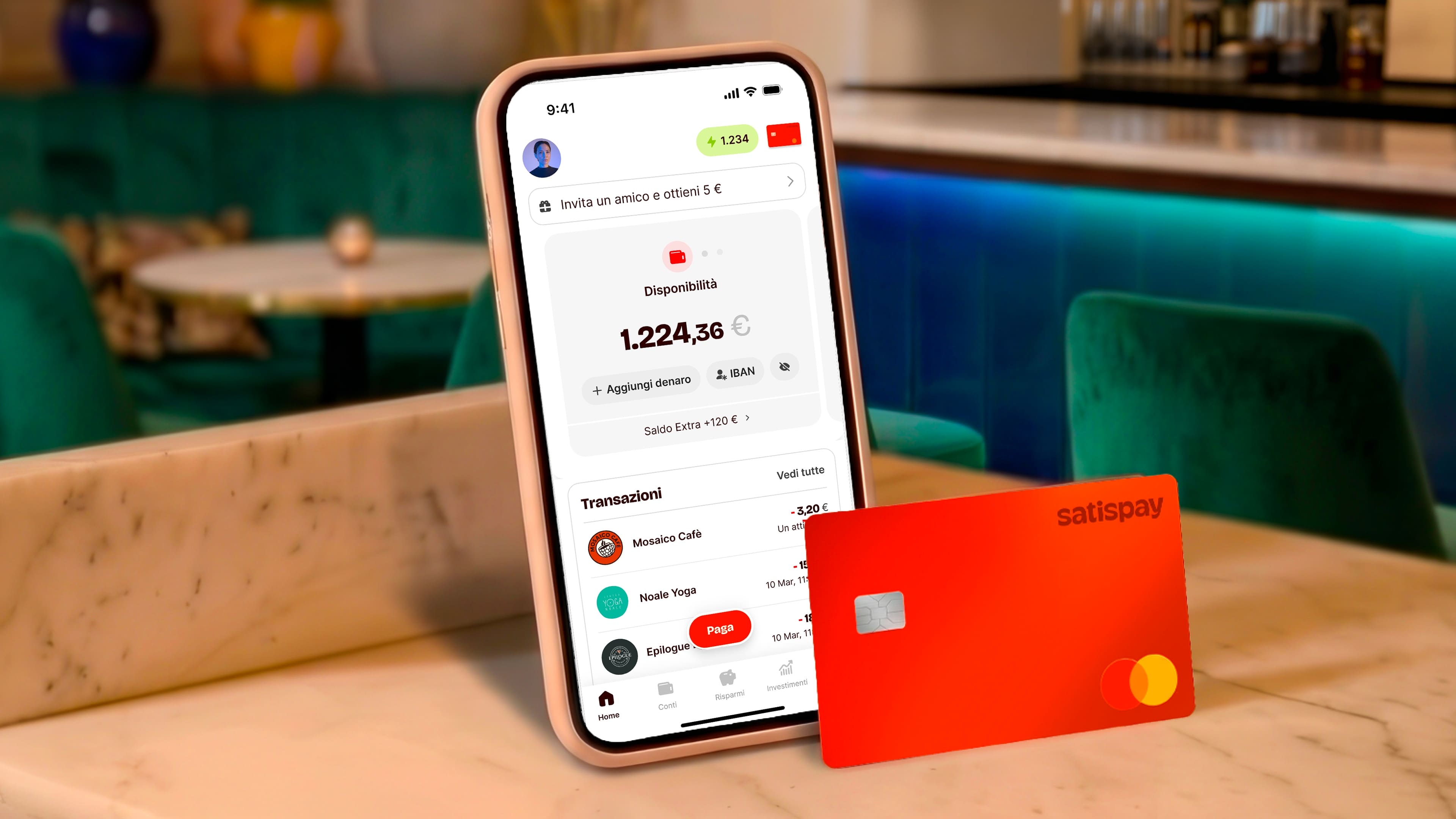 Satispay_ Carta di debito Red senza abbonamento